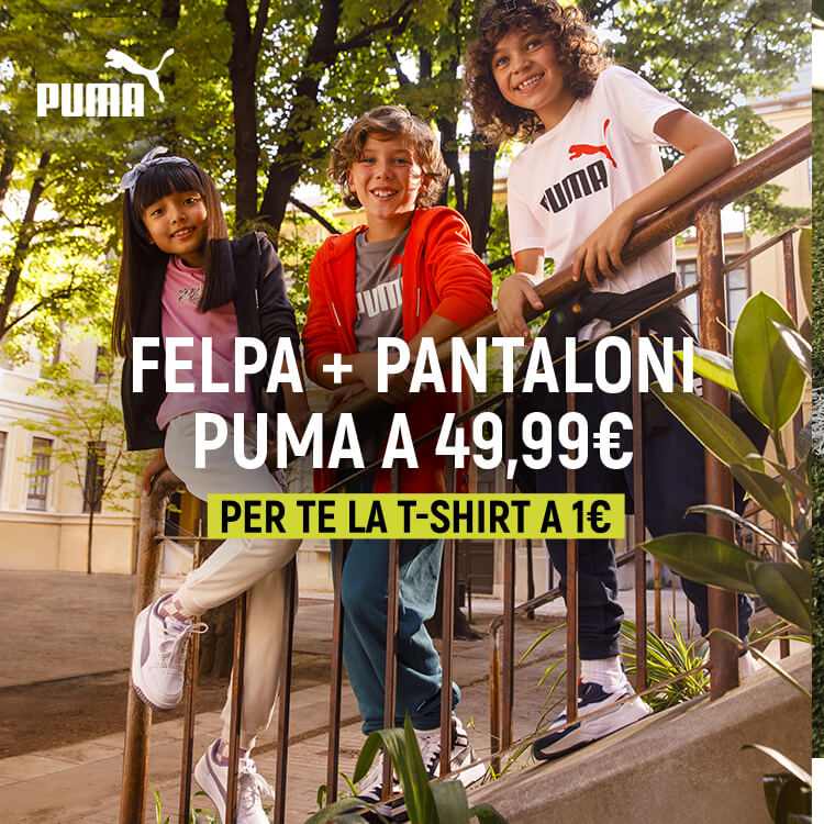 Puma promo bundle: se acquisti felpa + pantaloni hai la t-shirt a 1€