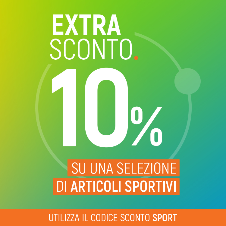 Extra Sconto 10% su selezione articoli sportivi per la Giornata Mondiale dello Sport. Valida fino al 6 Aprile 2025