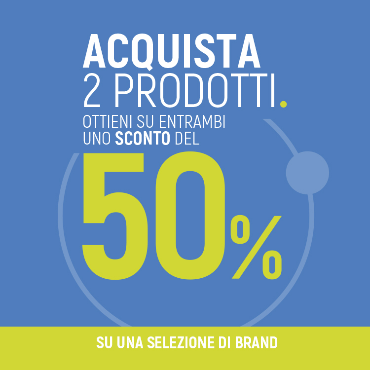 Special Promo: Acquista due prodotti e ottieni sconto 50% su brand selezionati