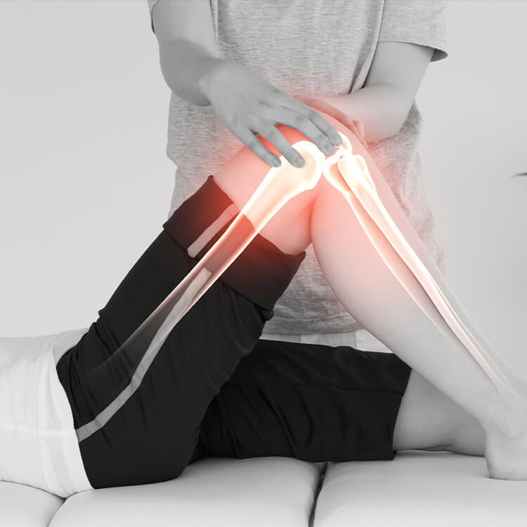 Persona con infiammazione muscolare