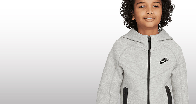 Felpa Nike tech fleece grigia abbigliamento bambino