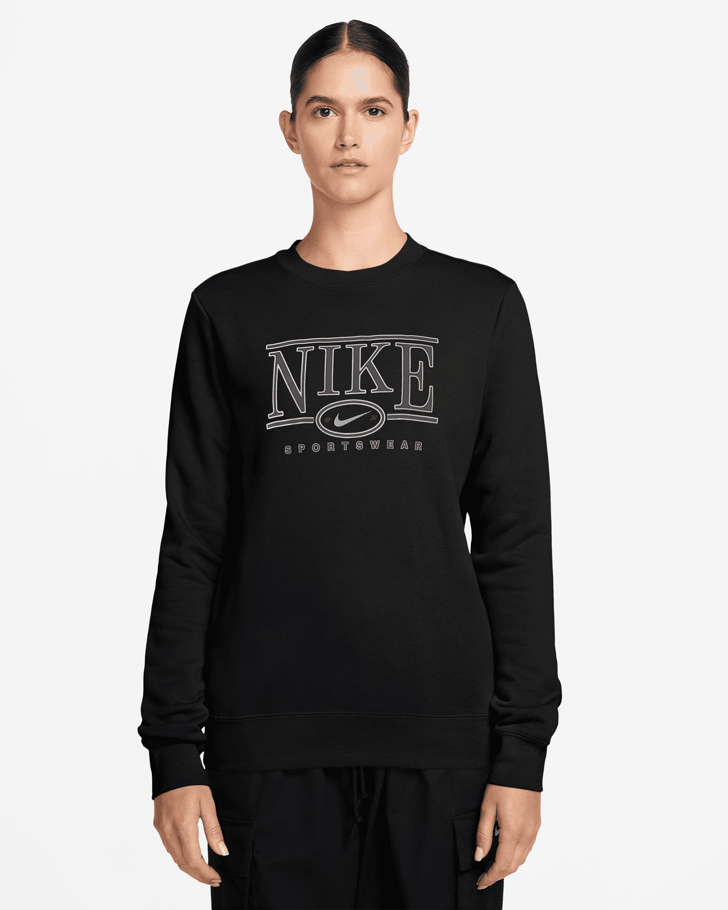 Felpa NIKE CLUB BIG LOGO W - Nero - 0 | Cisalfa Sport