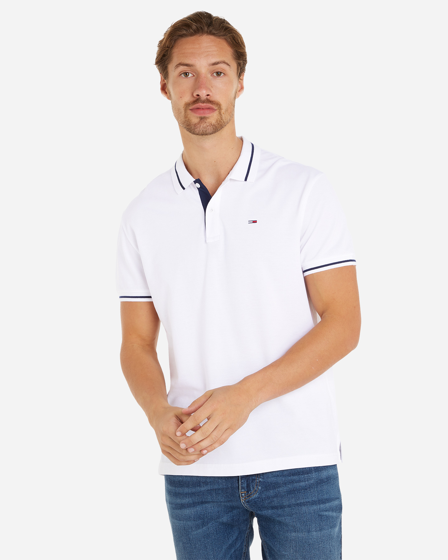 Polo TOMMY HILFIGER TIPPING M - Bianco - 2 | Cisalfa Sport
