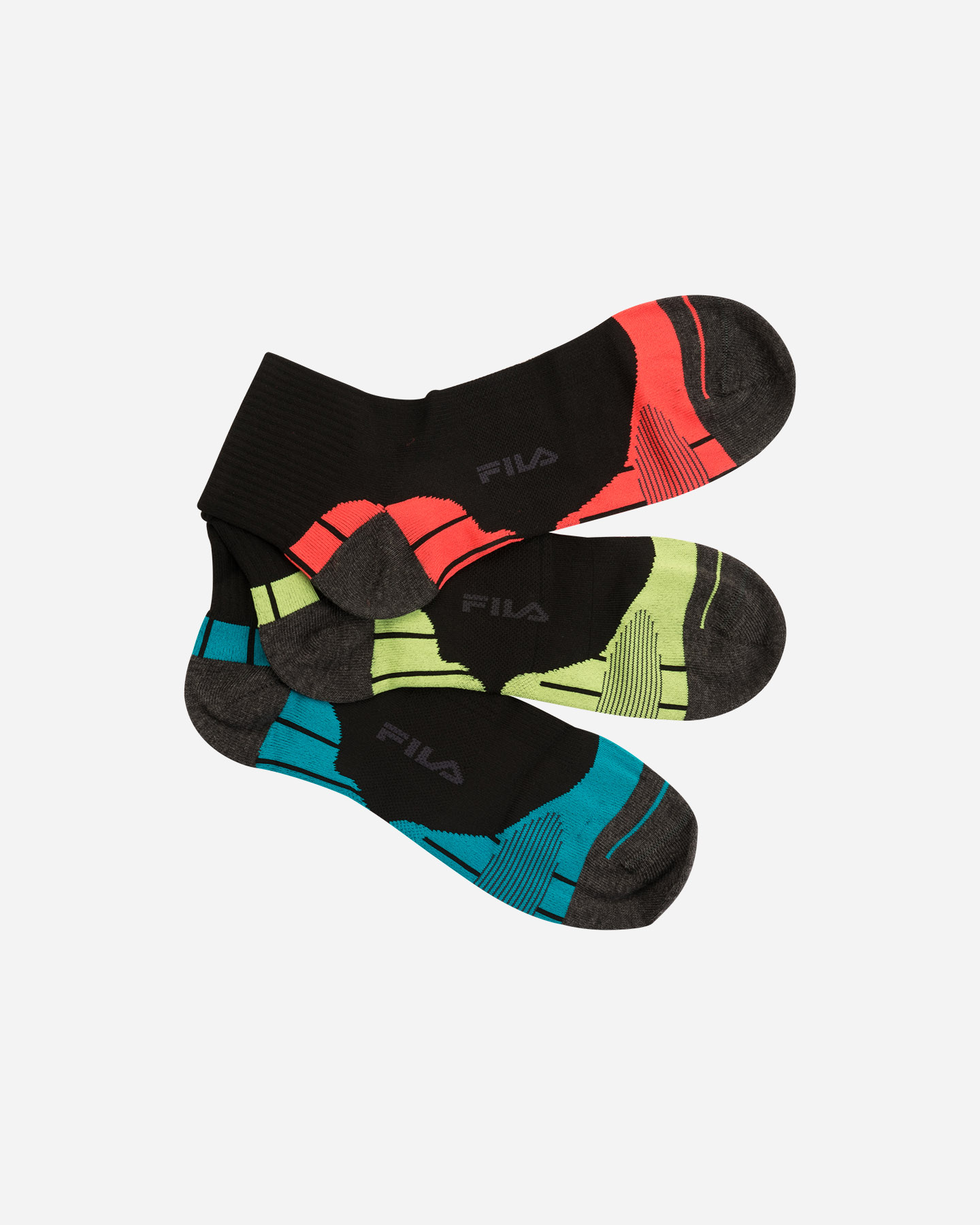 Calze FILA SET DA 3 QUARTER MULTISPORT M - Color mix - 0 | Cisalfa Sport