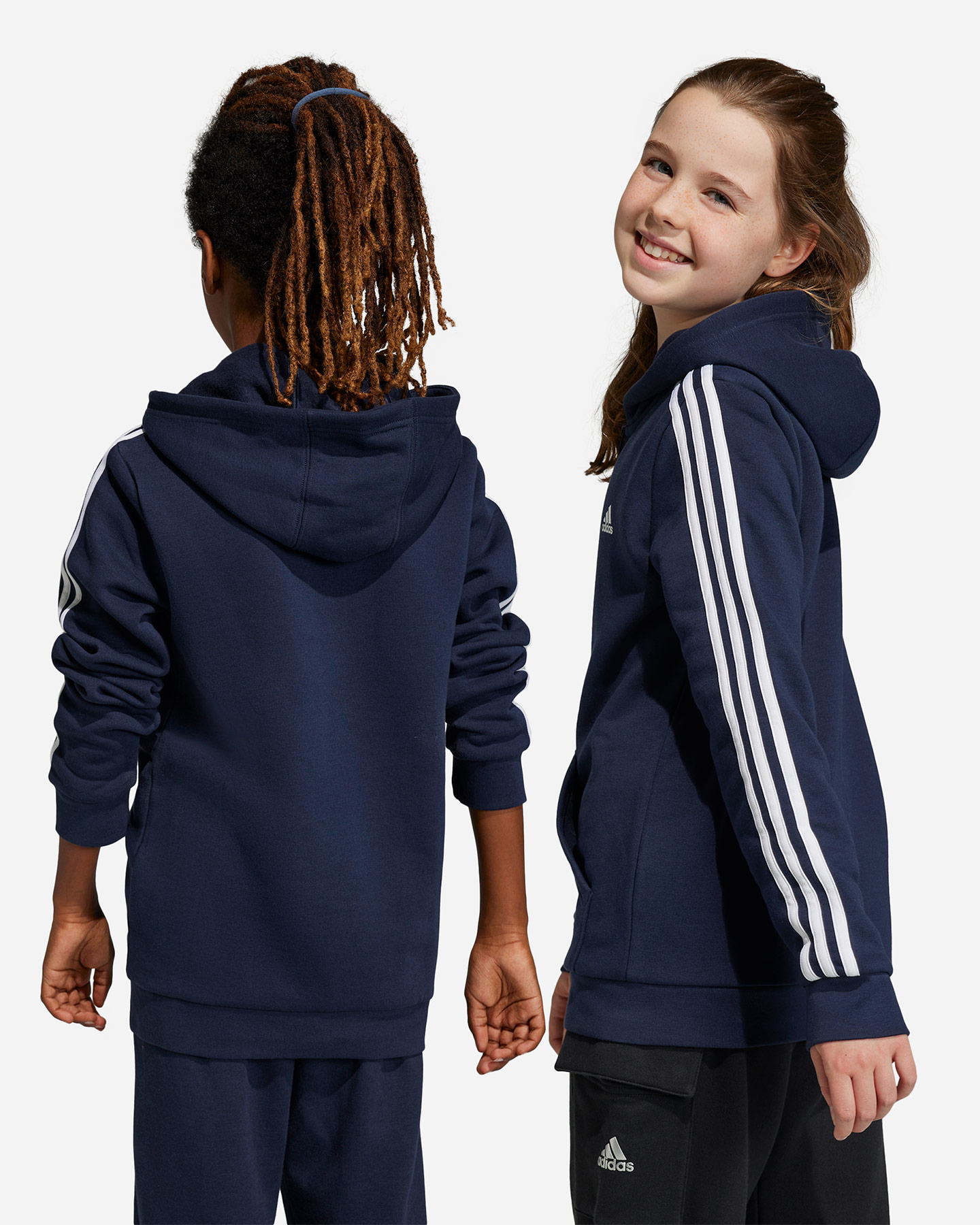 Felpa ADIDAS ESSENTIAL 3STRIPES JR - Blu - 3 | Cisalfa Sport
