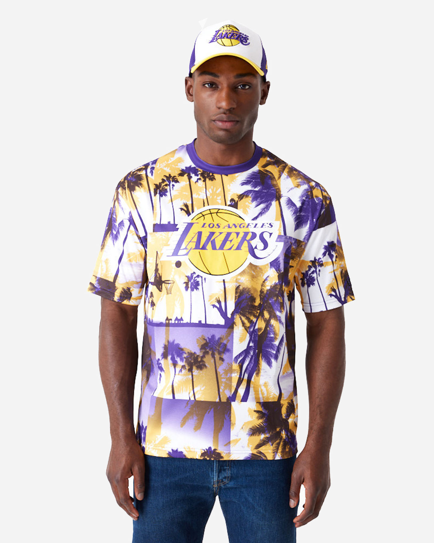 T-shirt NEW ERA PALM TREE LOS ANGELES LAKERS M - 0 | Cisalfa Sport