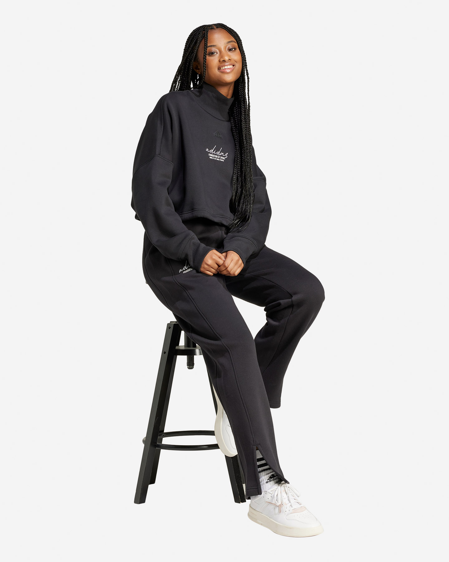 Pantalone ADIDAS BRAND LOVE W - Nero - 3 | Cisalfa Sport