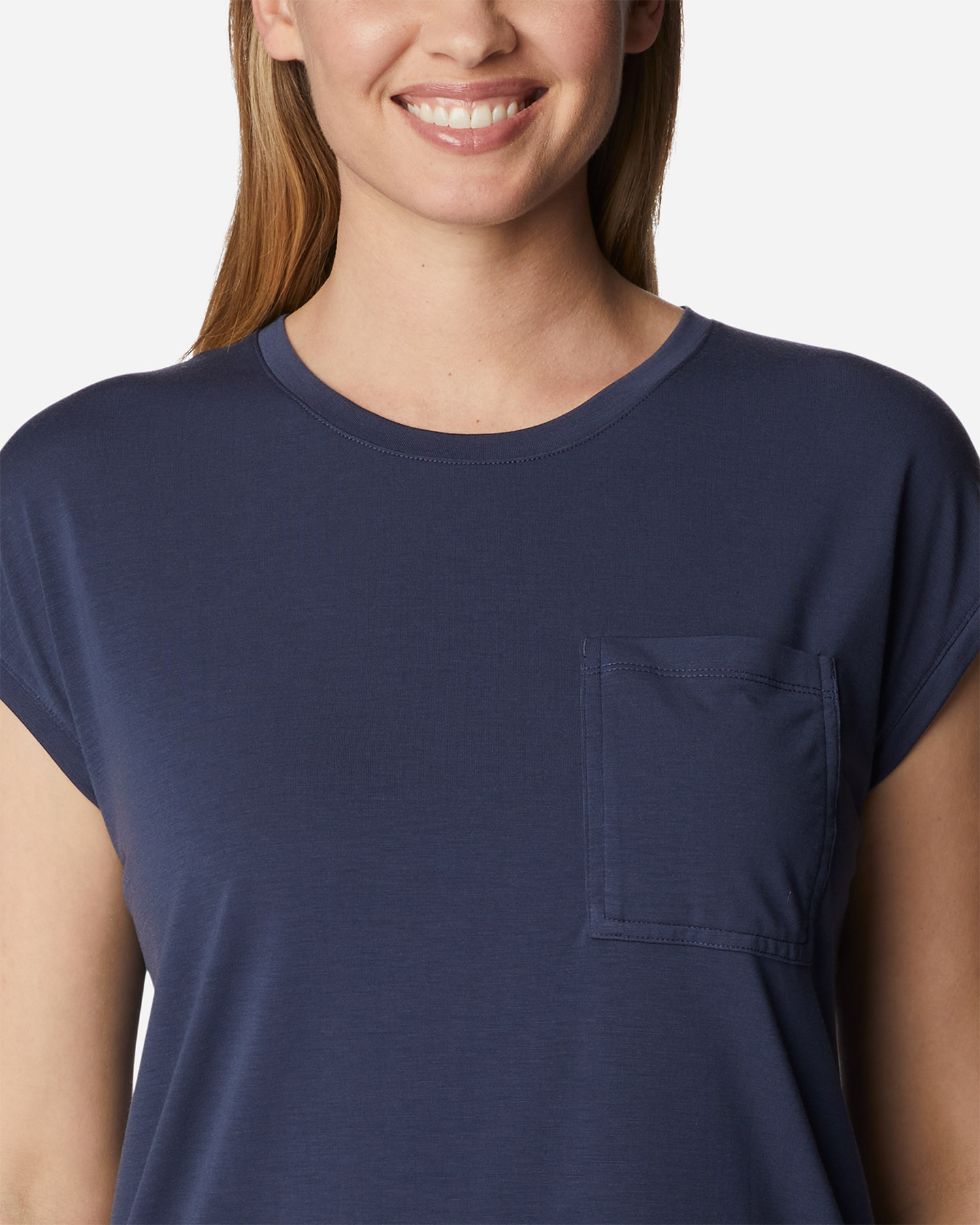 T-shirt COLUMBIA BOUNDLESS TREK W - Blu Navy - 3 | Cisalfa Sport