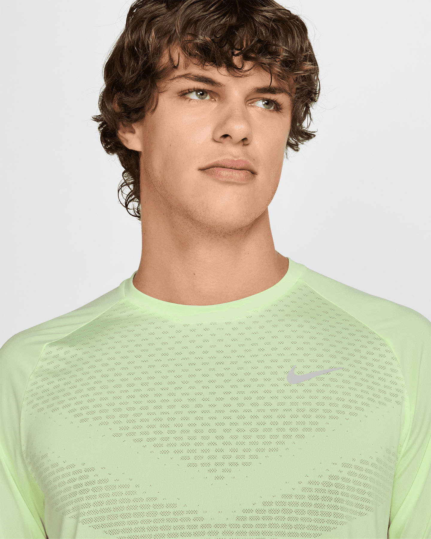 T-shirt running NIKE STRIDE M - Giallo - 3 | Cisalfa Sport