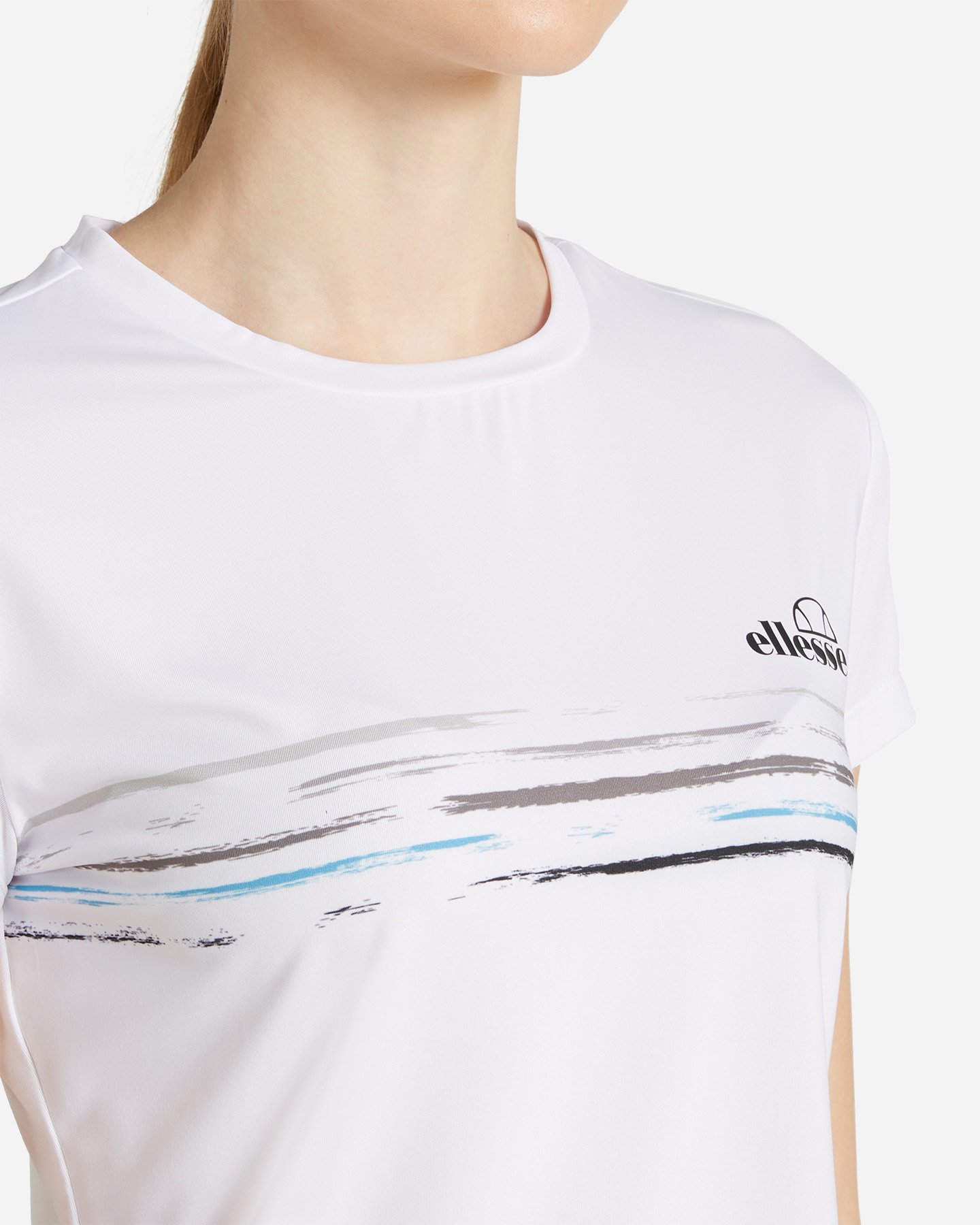T-shirt tennis ELLESSE FIVE STRIPES W - Bianco - 4 | Cisalfa Sport