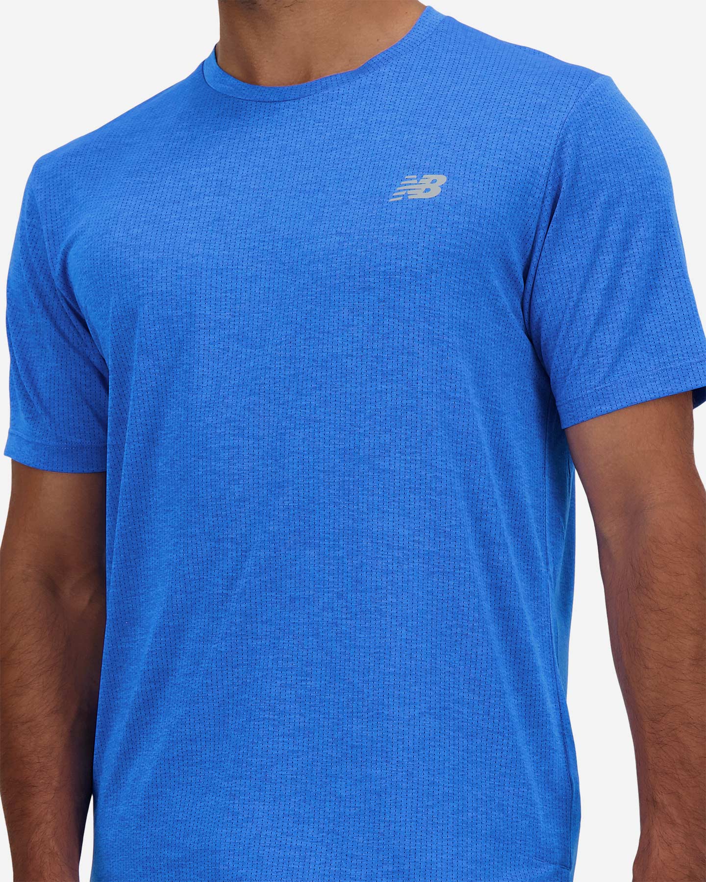 T-shirt running NEW BALANCE ATHLETICS RUN M - Blu - 3 | Cisalfa Sport