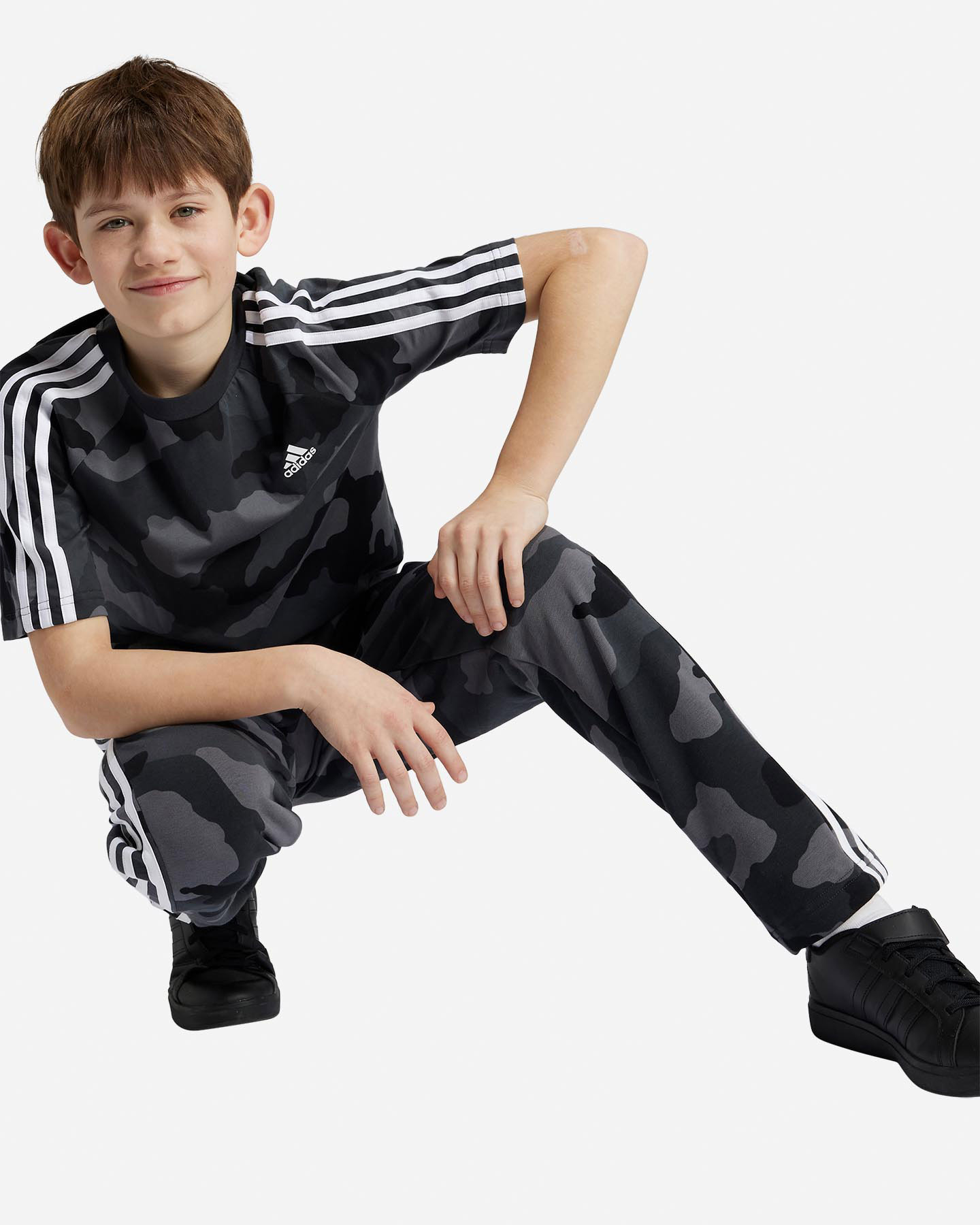 T-shirt ADIDAS CAMOUFLAGE 3STRIPES JR - Grigio - 3 | Cisalfa Sport