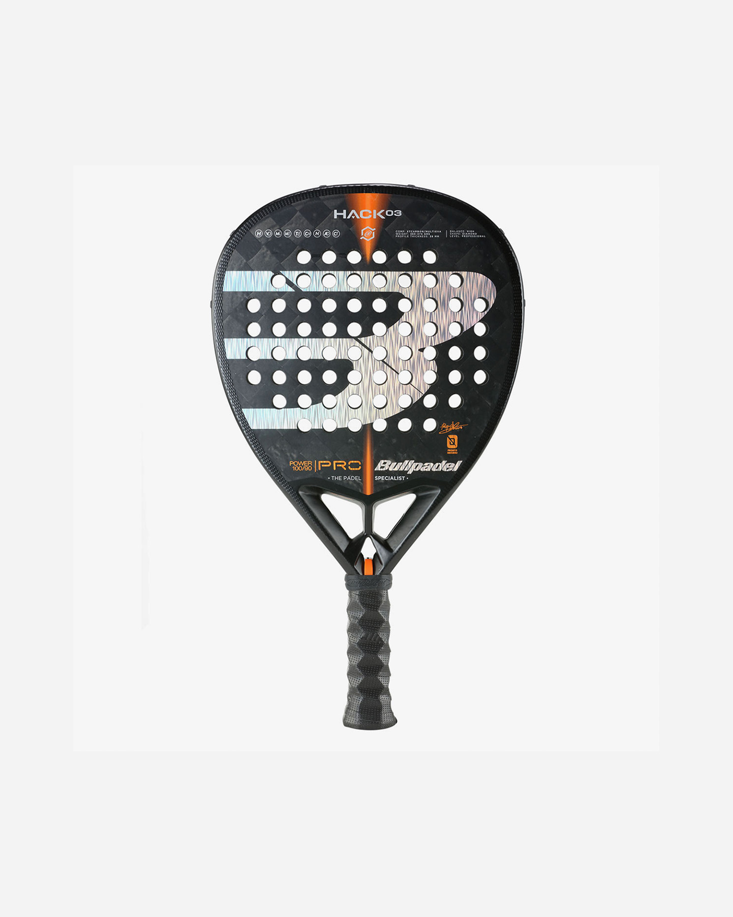 Racchetta padel performance BULLPADEL HACK 03 PADEL - Nero - 0 | Cisalfa Sport