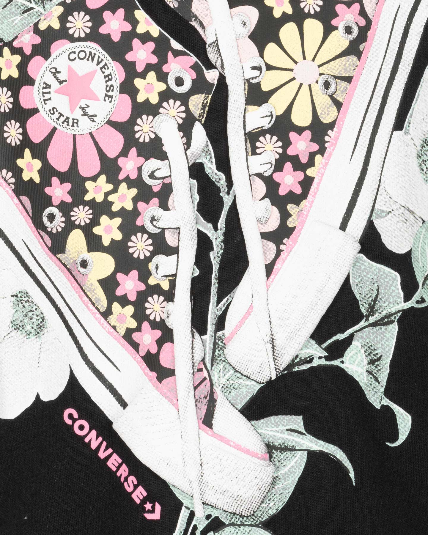 T-shirt CONVERSE FLORAL SNEAKER JR - Nero - 2 | Cisalfa Sport