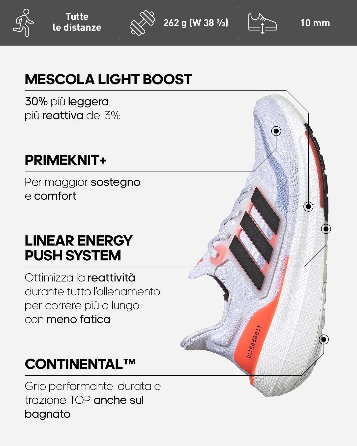 Scarpe running ADIDAS ULTRABOOST LIGHT W - 2 | Cisalfa Sport