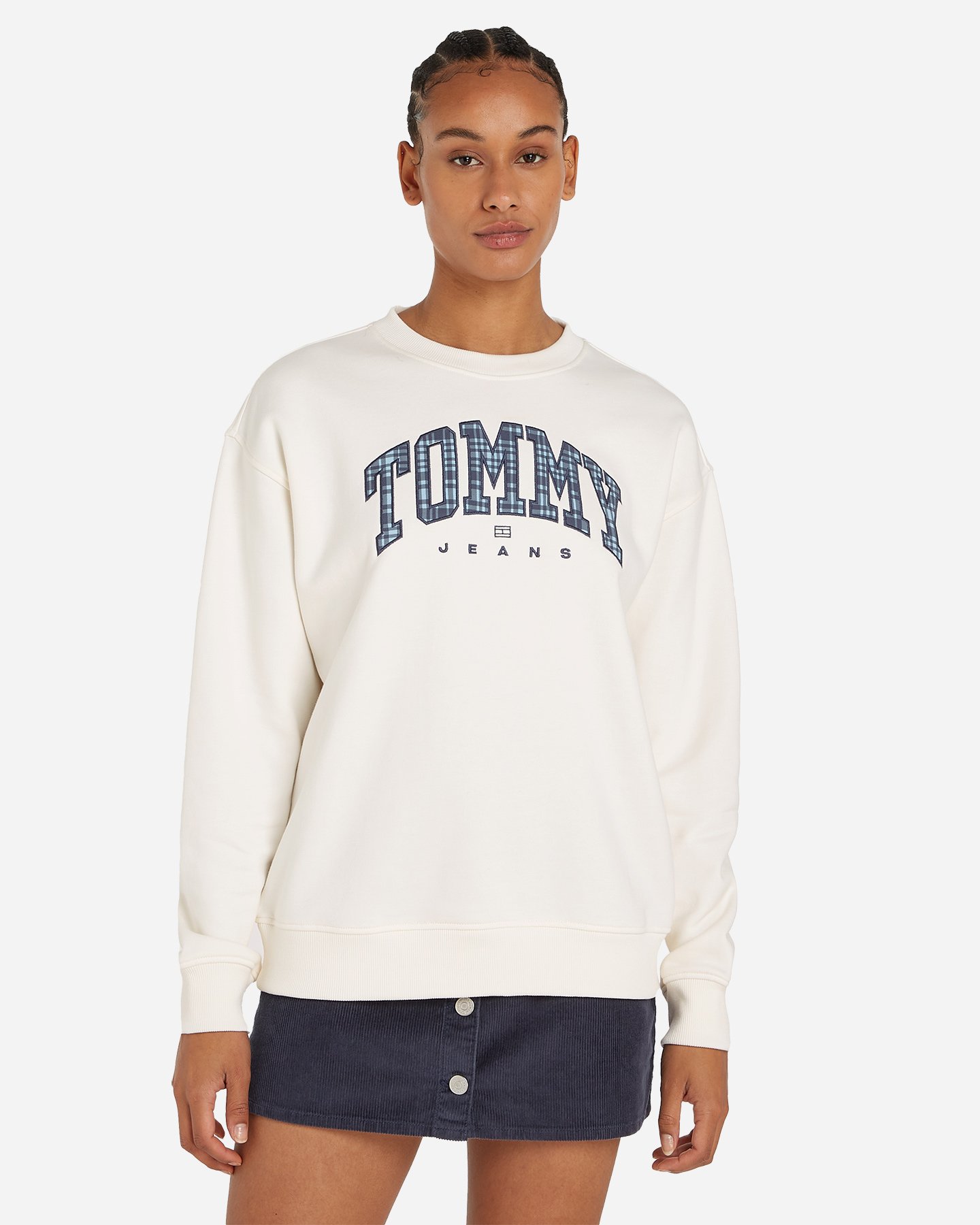 Felpa TOMMY HILFIGER RELAXED VARSITY LOGO CHECK W - 2 | Cisalfa Sport