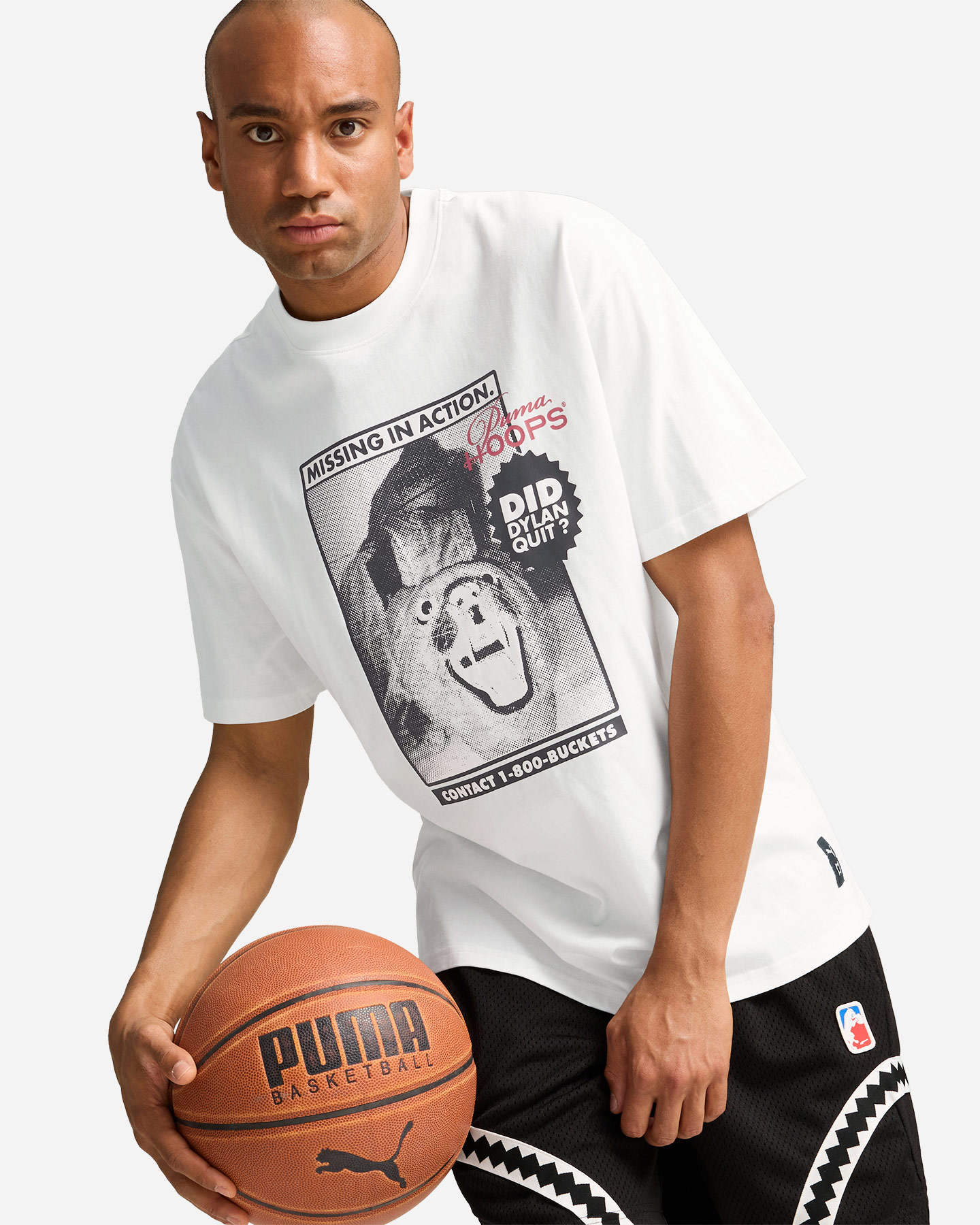 T-shirt PUMA DYLAN GOT GAME MEDIA DAY GFX M - Bianco - 2 | Cisalfa Sport
