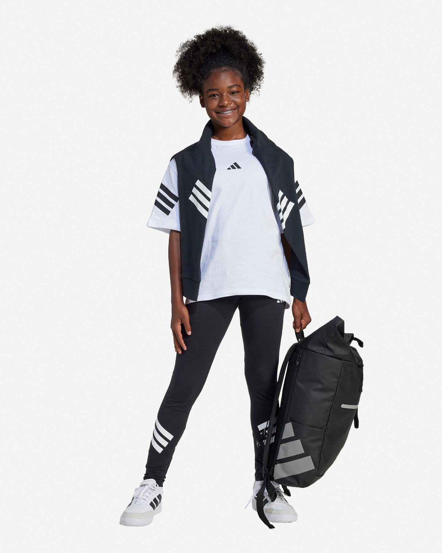 Leggings ADIDAS 3STRIPES JR - Nero - 5 | Cisalfa Sport