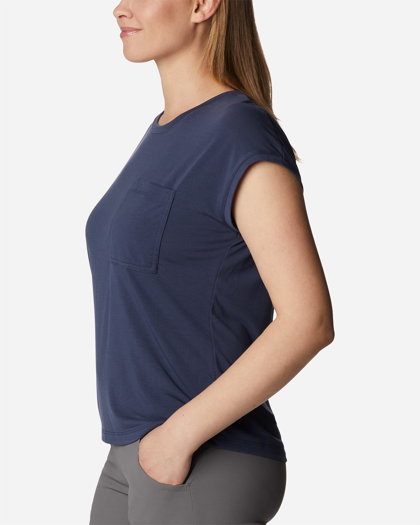 T-shirt COLUMBIA BOUNDLESS TREK W - Blu Navy - 1 | Cisalfa Sport