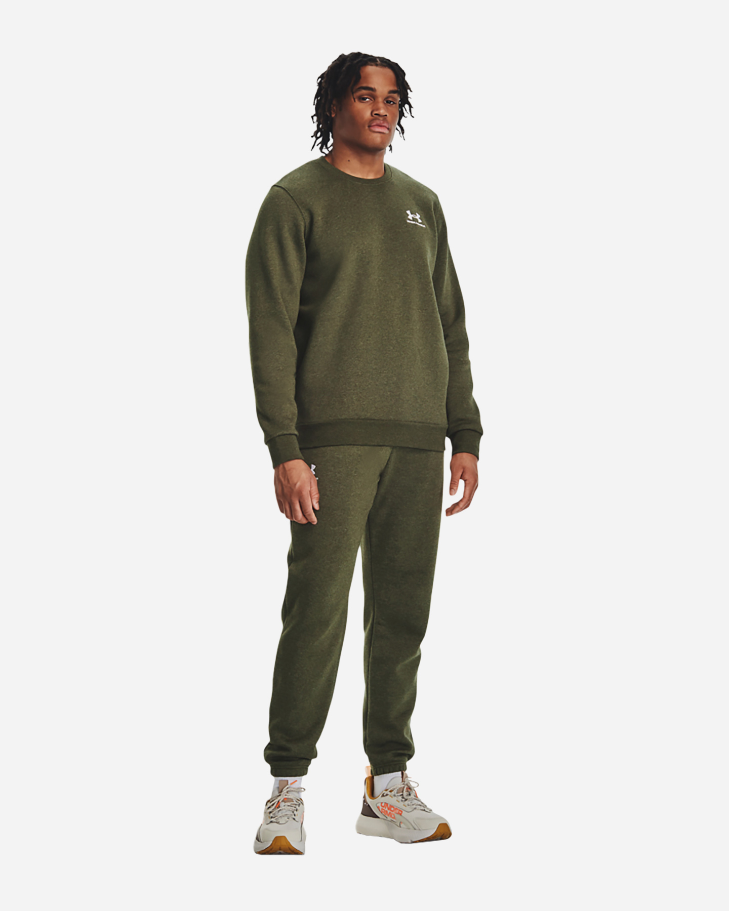 Pantalone UNDER ARMOUR ESSENTIAL FLEECE M - Verde - 2 | Cisalfa Sport