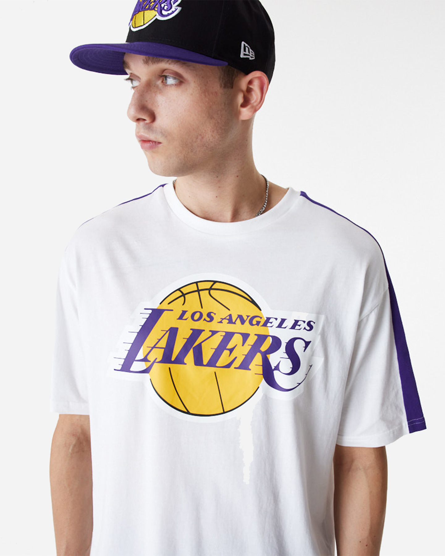T-shirt NEW ERA COLOUR BLOCK LOS ANGELES LAKERS M - Bianco - 2 | Cisalfa Sport