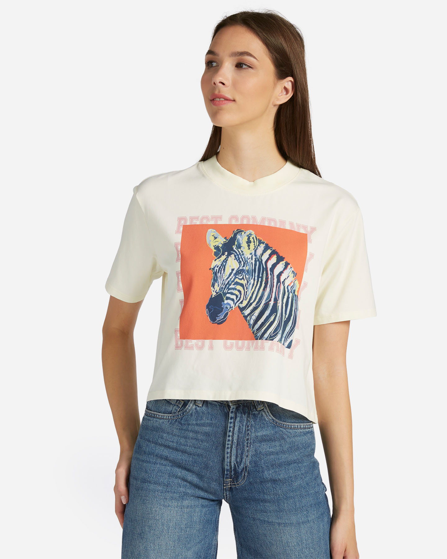 T-shirt BEST COMPANY ZEBRA W - Bianco - 0 | Cisalfa Sport