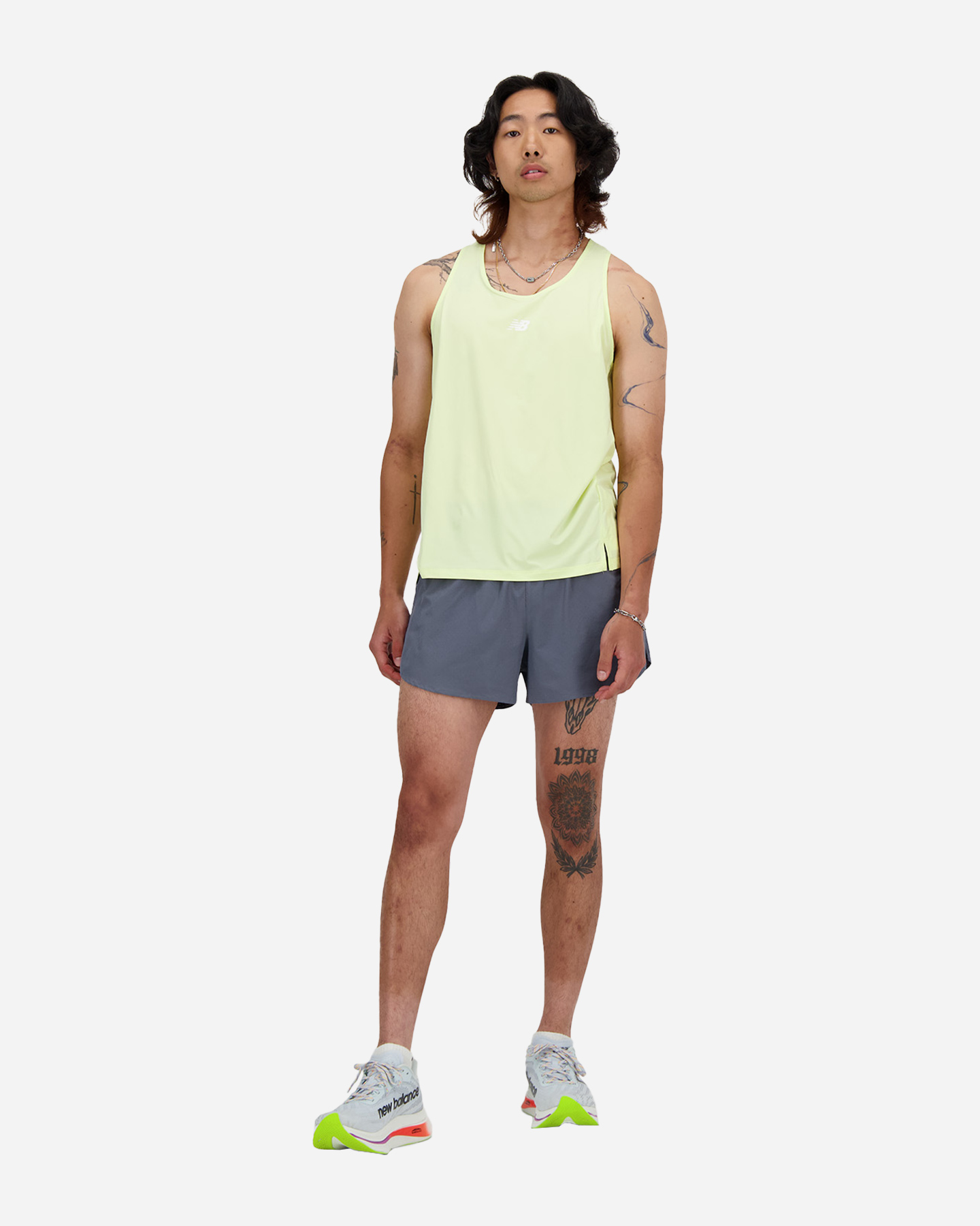 Canotta running NEW BALANCE ATHLETICS RACING M - Giallo - 4 | Cisalfa Sport