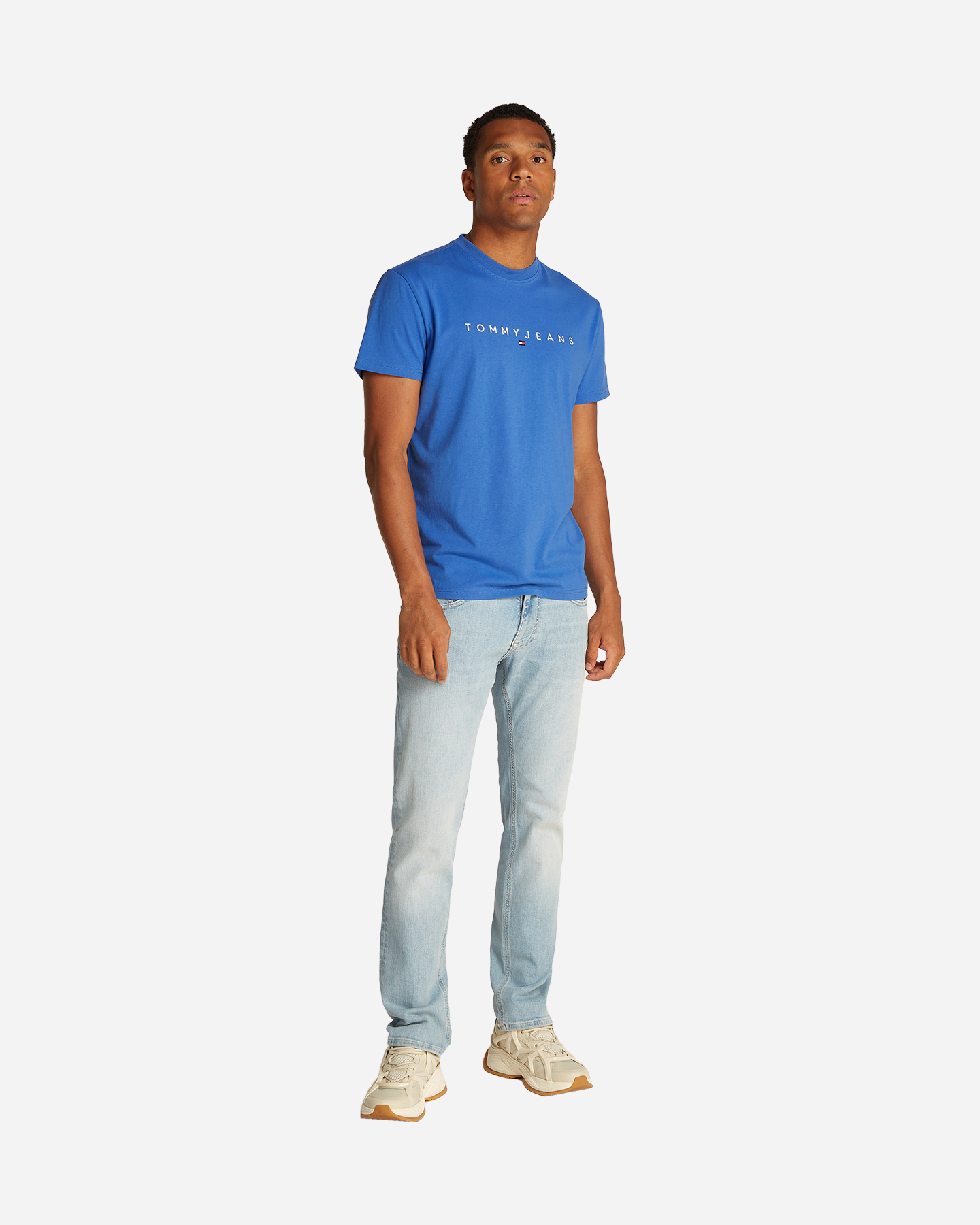 T-shirt TOMMY HILFIGER LINEAR LOGO M - Azzurro - 5 | Cisalfa Sport