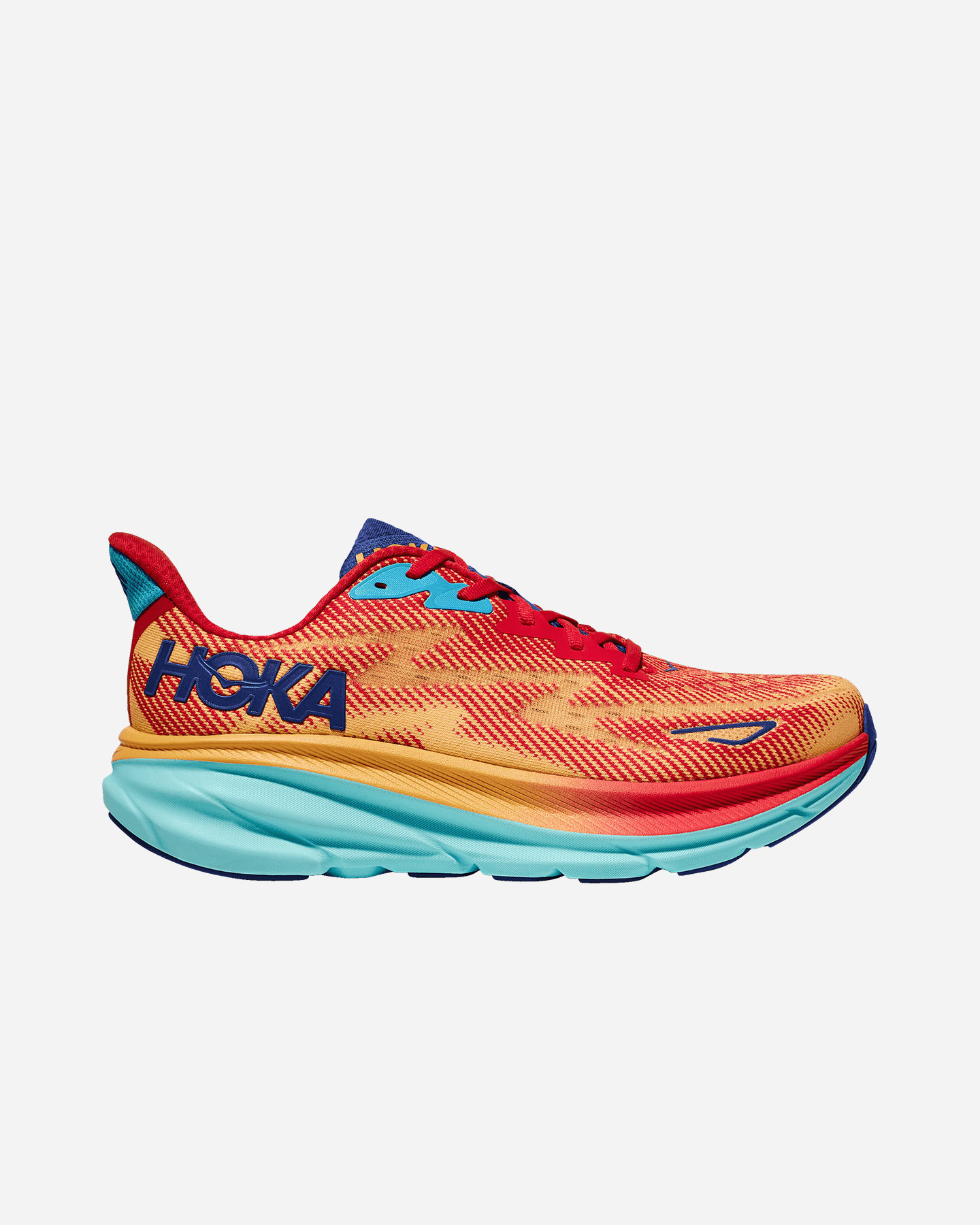 Scarpe running HOKA CLIFTON 9 CALZATA LARGA M - Rosso - 0 | Cisalfa Sport