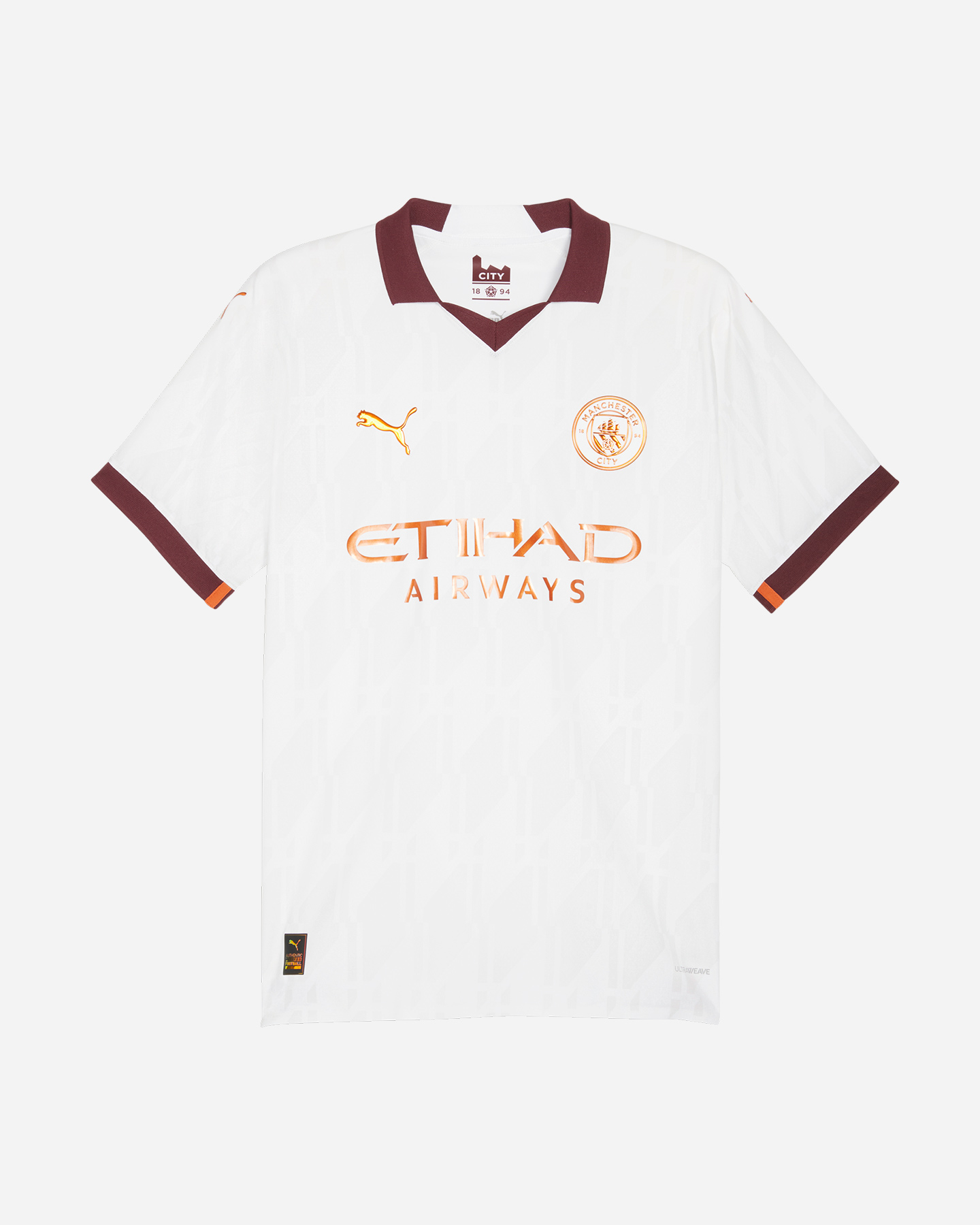 Maglia calcio ufficiale PUMA MANCHESTER CITY AWAY AUTH 23-24 M - Bianco - 0 | Cisalfa Sport