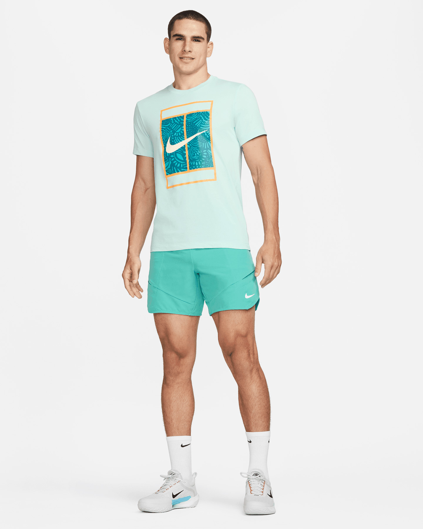 Pantaloncini tennis NIKE ADVANTAGE 7IN M - Verde - 5 | Cisalfa Sport