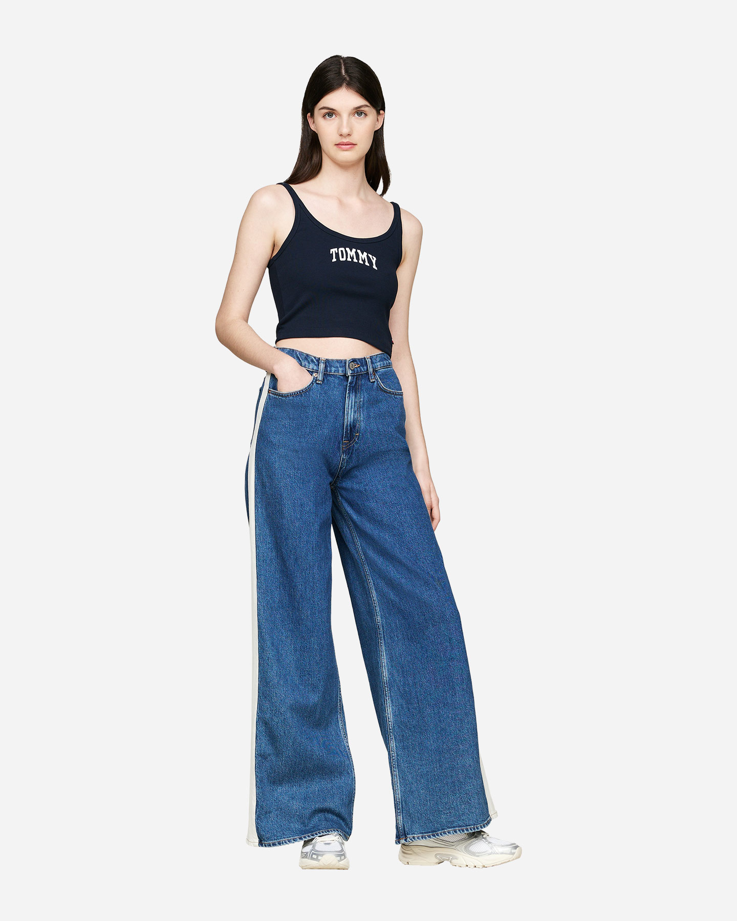 Canotta TOMMY HILFIGER CROP VARSITY W - Blu Navy - 1 | Cisalfa Sport