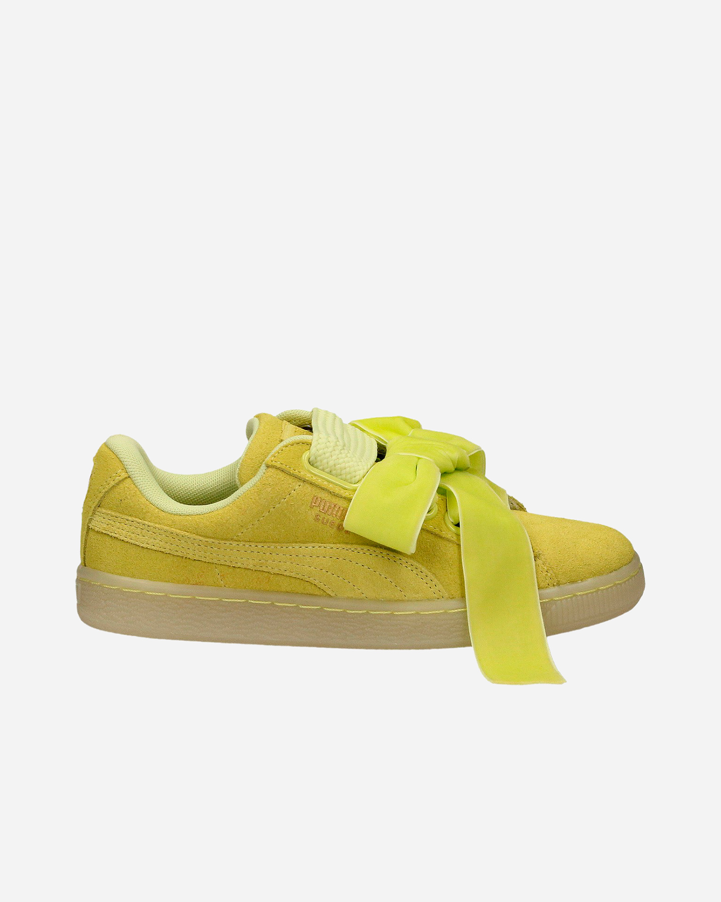 puma suede heart giallo