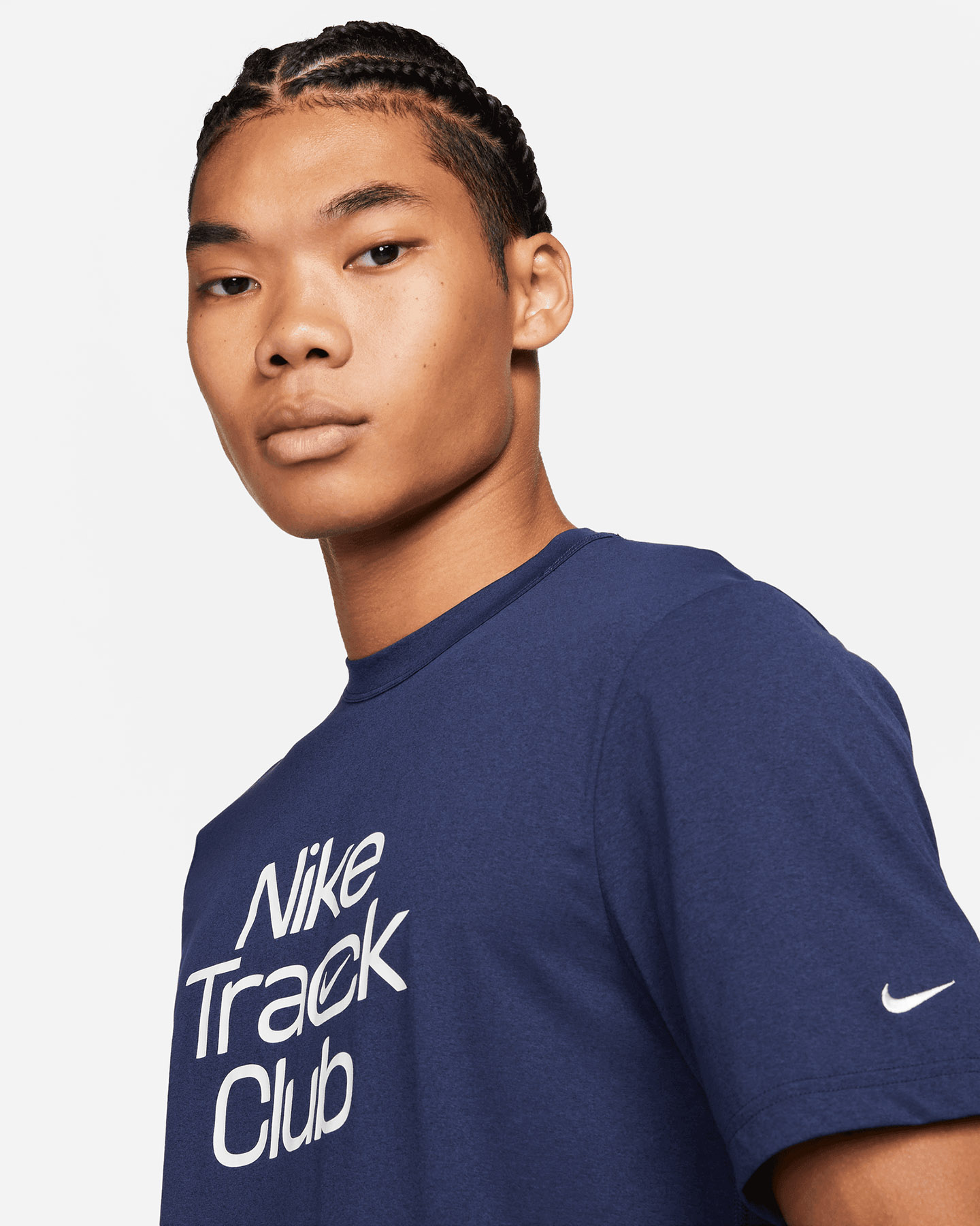 T-shirt running NIKE DRI FIT TRACK CLUB M - Blu - 3 | Cisalfa Sport