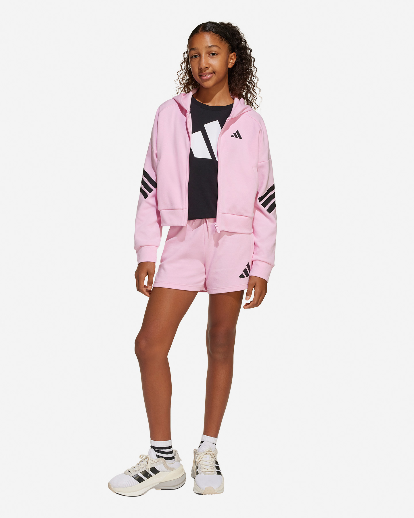 Felpa ADIDAS 3STRIPES JR - Rosa - 5 | Cisalfa Sport