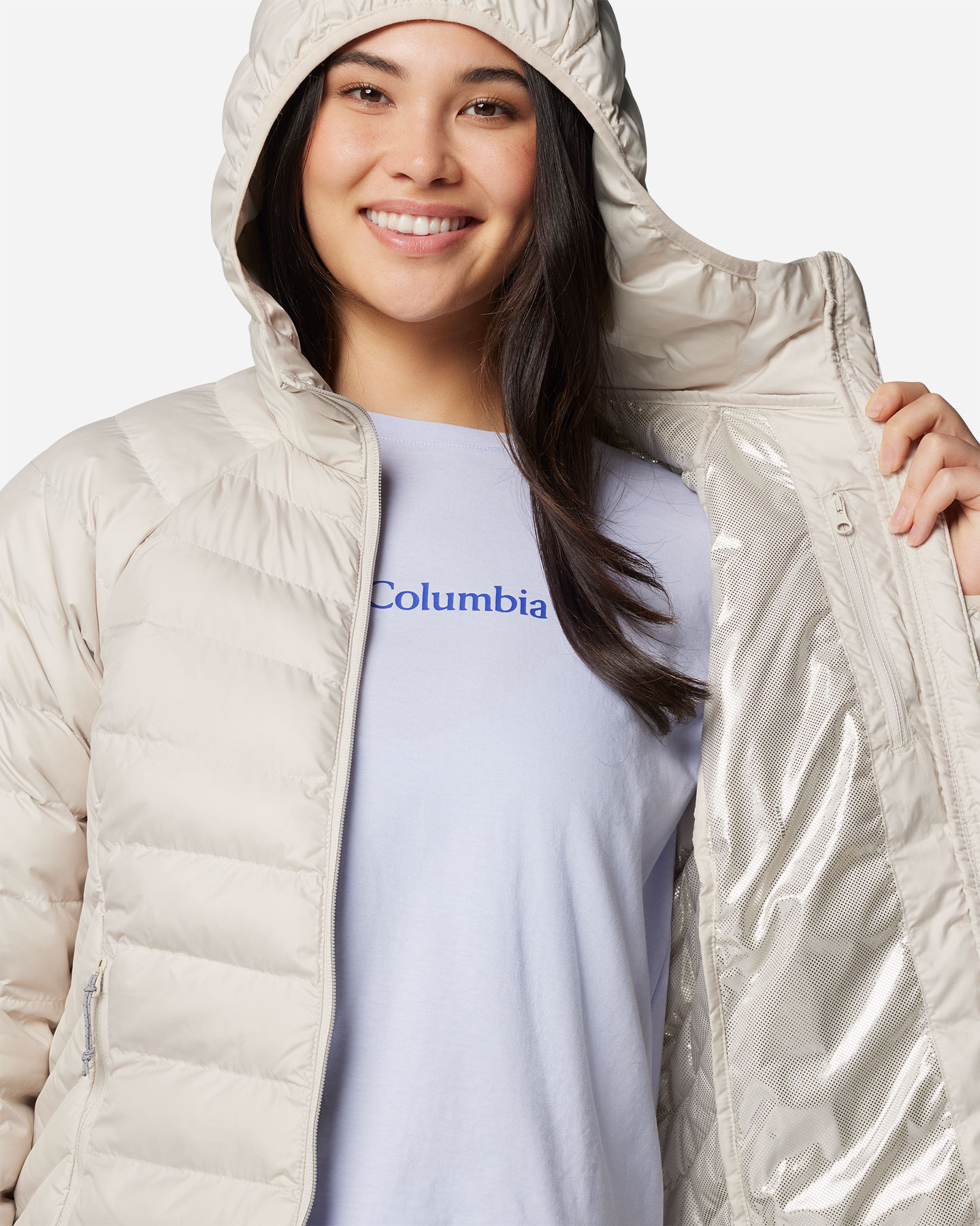 Giacca outdoor COLUMBIA POWDER LITE W - Grigio - 4 | Cisalfa Sport