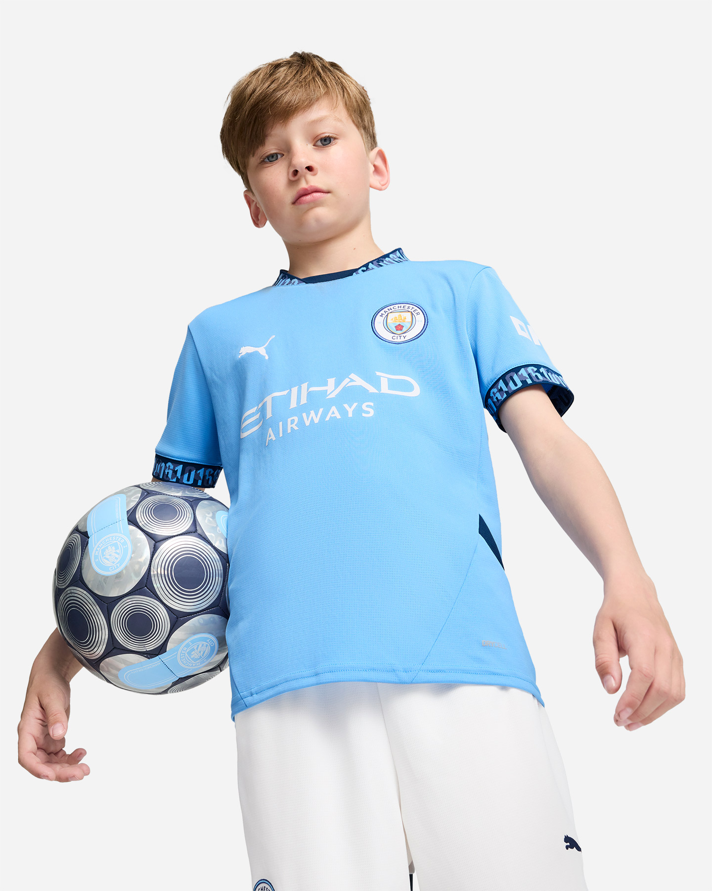Maglia calcio ufficiale PUMA MANCHESTER CITY HOME REPLICA 24-25 JR - Azzurro - 2 | Cisalfa Sport