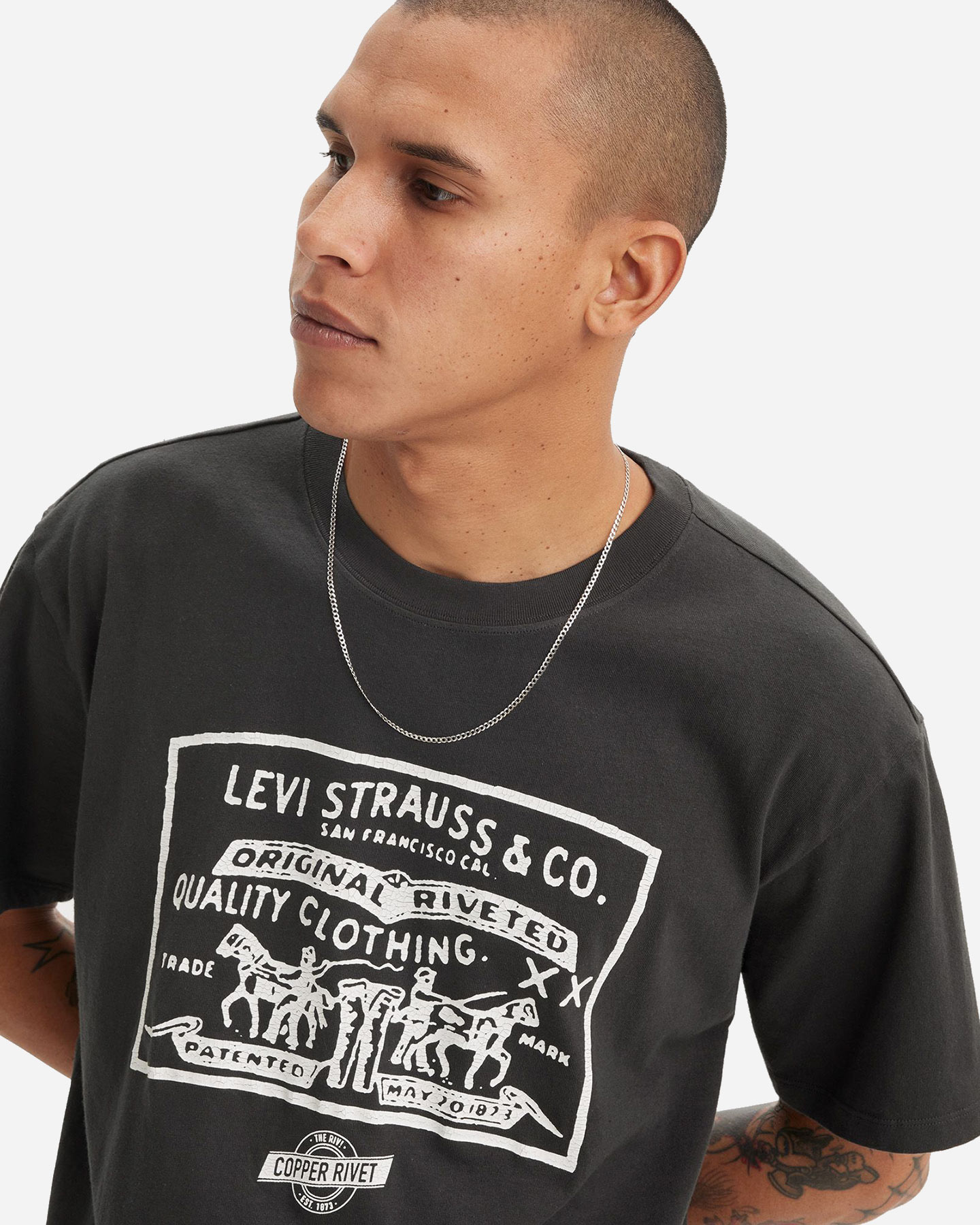 T-shirt LEVI'S TWO HORSES M - Nero - 4 | Cisalfa Sport