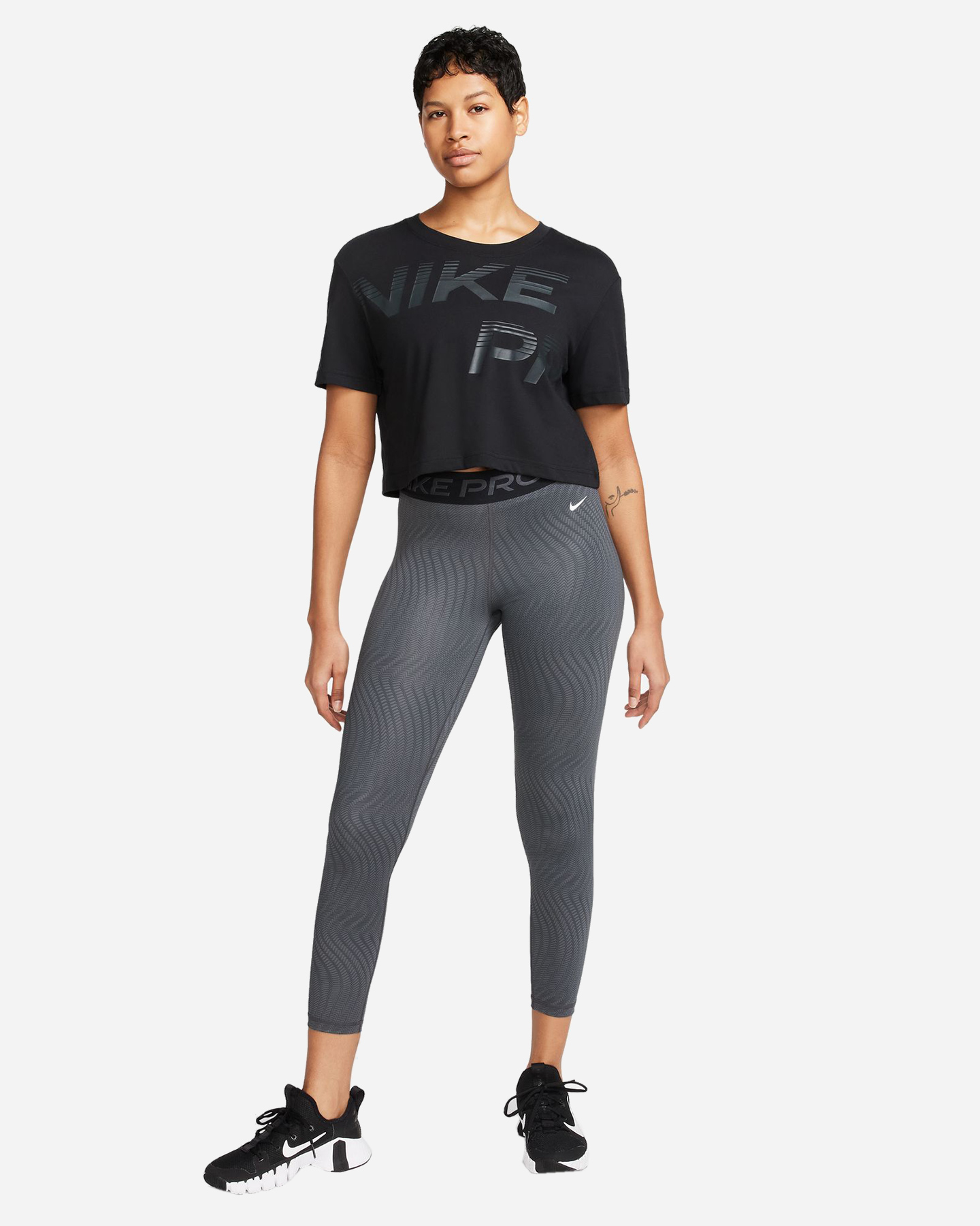 T-shirt training NIKE DRI FIT CROP PRO W - Nero - 2 | Cisalfa Sport