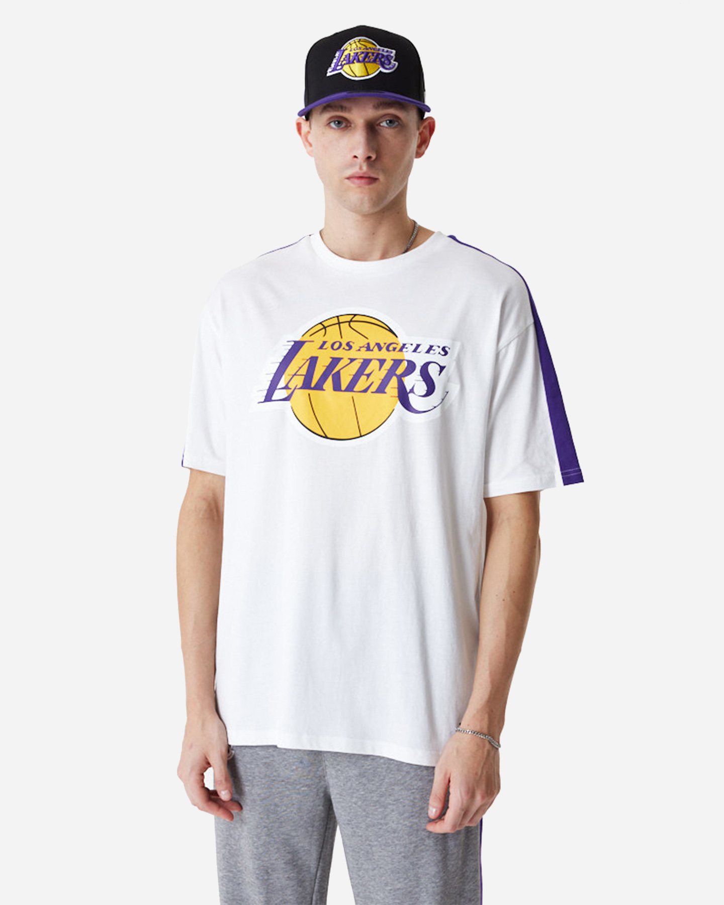 T-shirt NEW ERA COLOUR BLOCK LOS ANGELES LAKERS M - Bianco - 0 | Cisalfa Sport