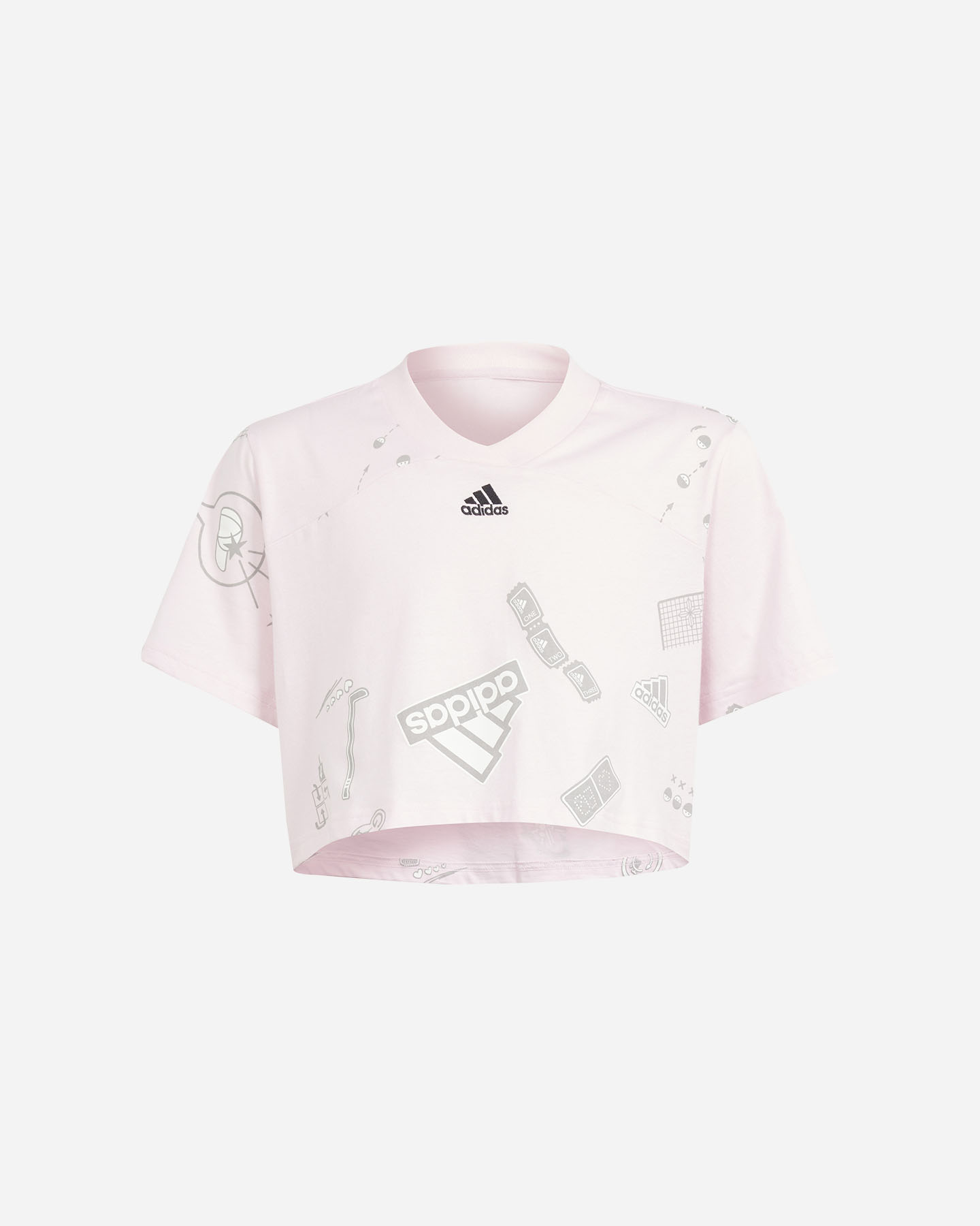 T-shirt ADIDAS GIRL ALL OVER JR - Rosa - 0 | Cisalfa Sport