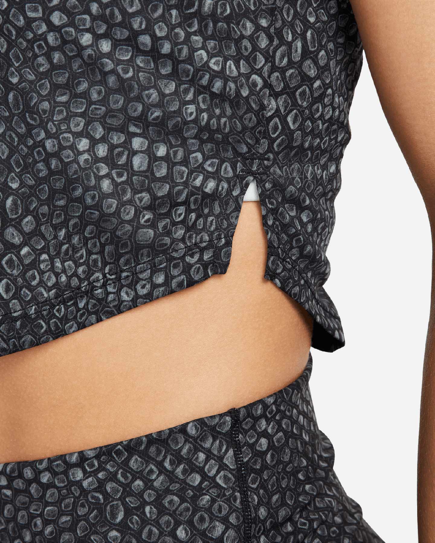 Canotta training NIKE CROP ALL OVER PRINTED W - Nero - 5 | Cisalfa Sport