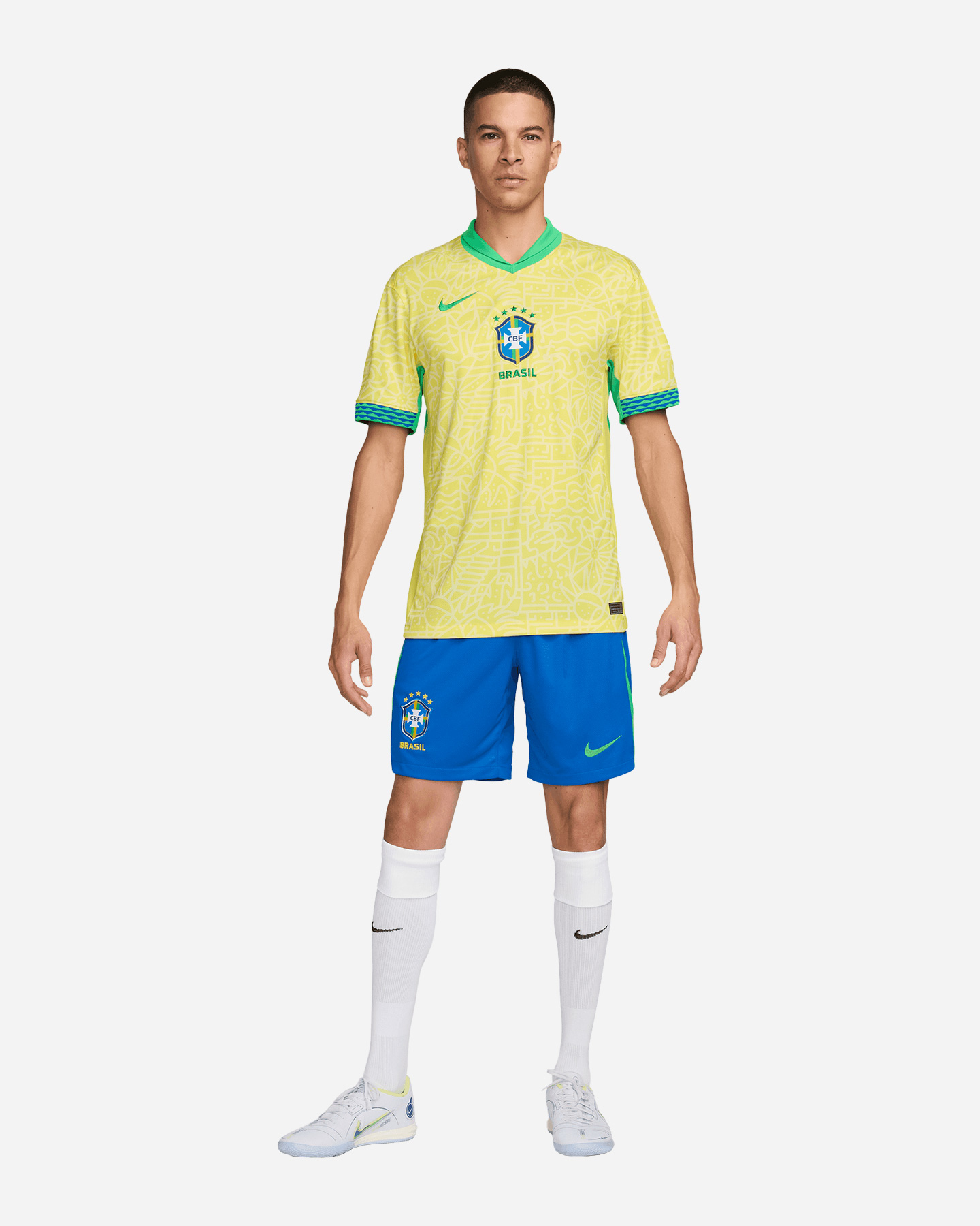 Pantaloncini calcio ufficiali NIKE DRI FIT BRASILE HOME 23-24 M - Blu - 3 | Cisalfa Sport