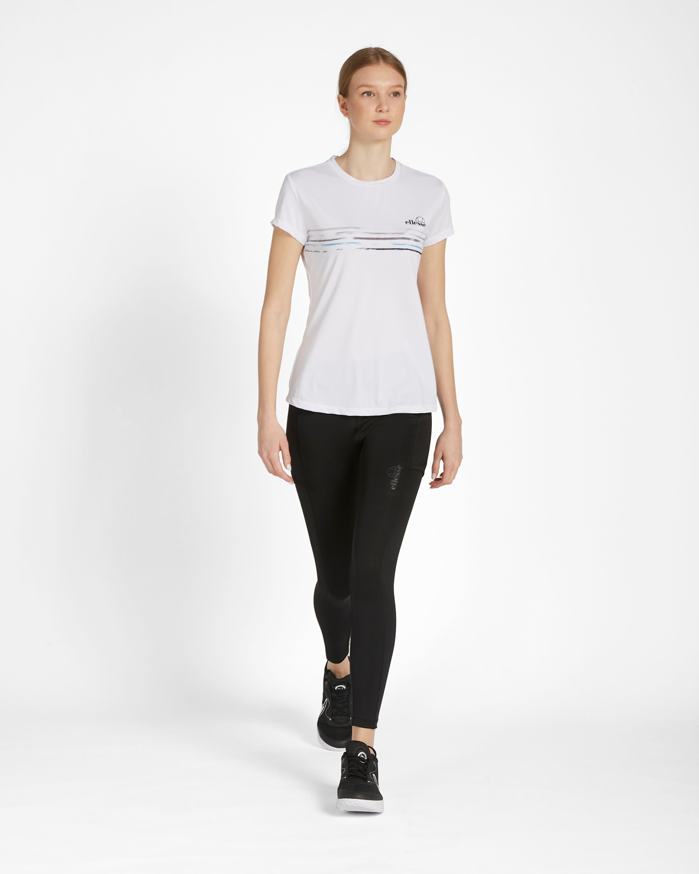 T-shirt tennis ELLESSE FIVE STRIPES W - Bianco - 3 | Cisalfa Sport