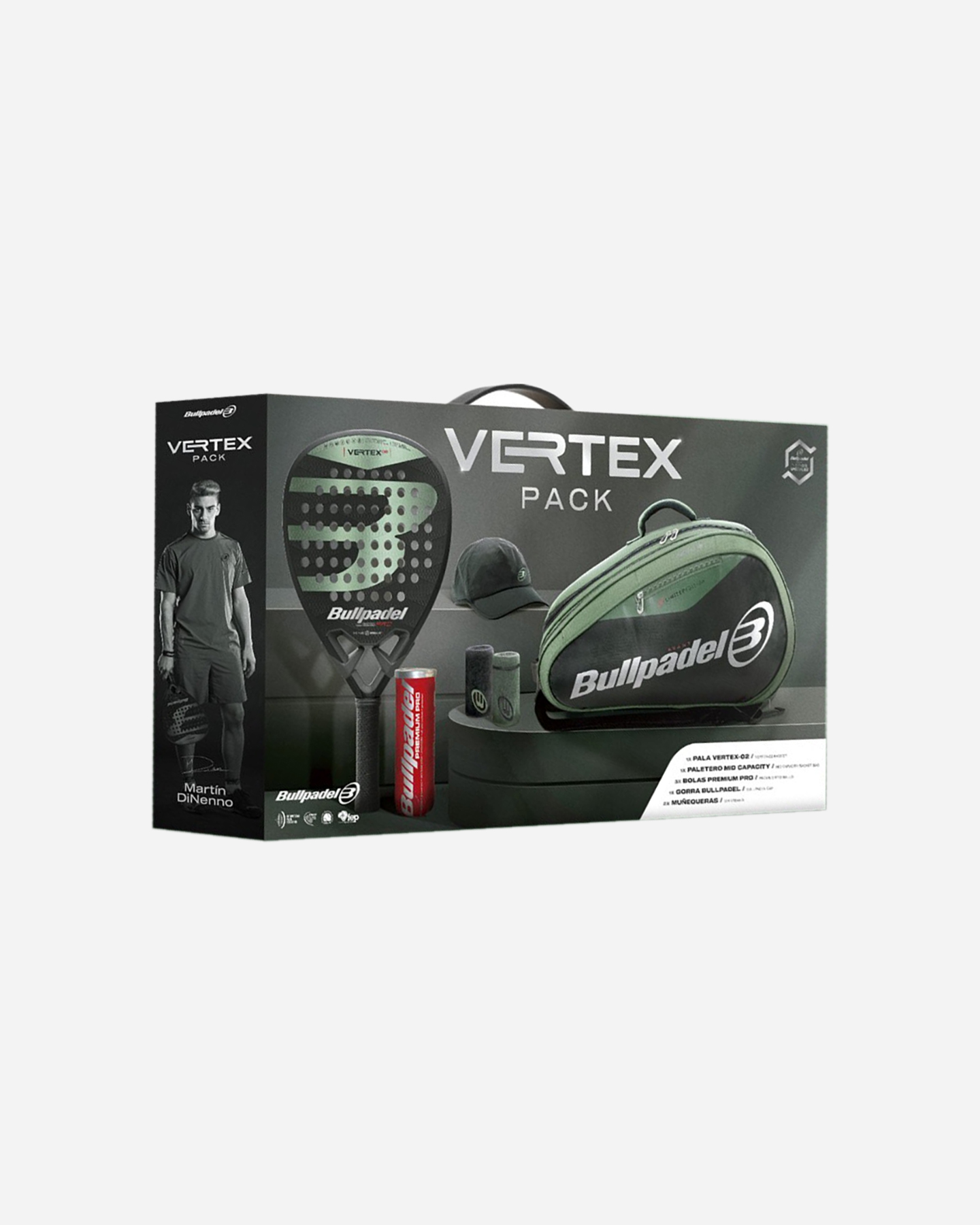 Racchetta padel performance BULLPADEL PACK VERTEX 2 M - Verde - 0 | Cisalfa Sport