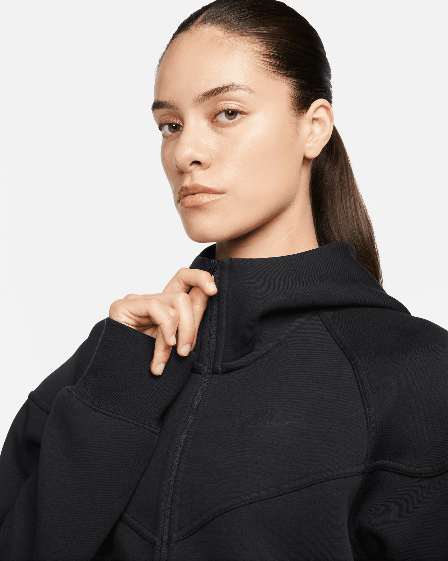 Felpa NIKE TECH FLEECE W - Nero - 3 | Cisalfa Sport