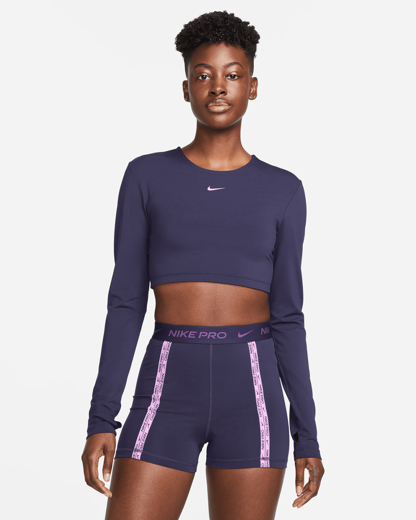 T-shirt training NIKE DRI FIT CROP W - Blu royal - 0 | Cisalfa Sport