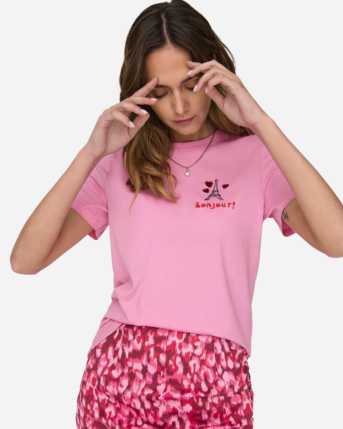 T-shirt ONLY KITA W - Fucsia - 3 | Cisalfa Sport