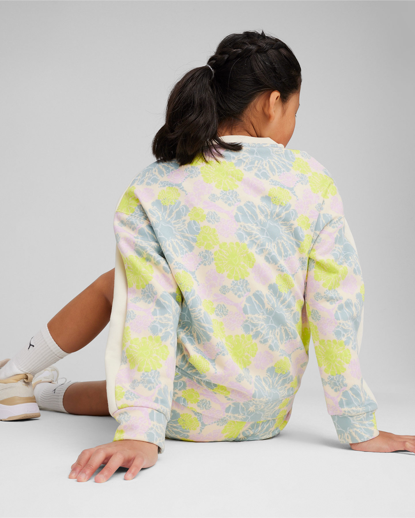 Felpa PUMA T7 GIRL FLOWER JR - Color mix - 3 | Cisalfa Sport