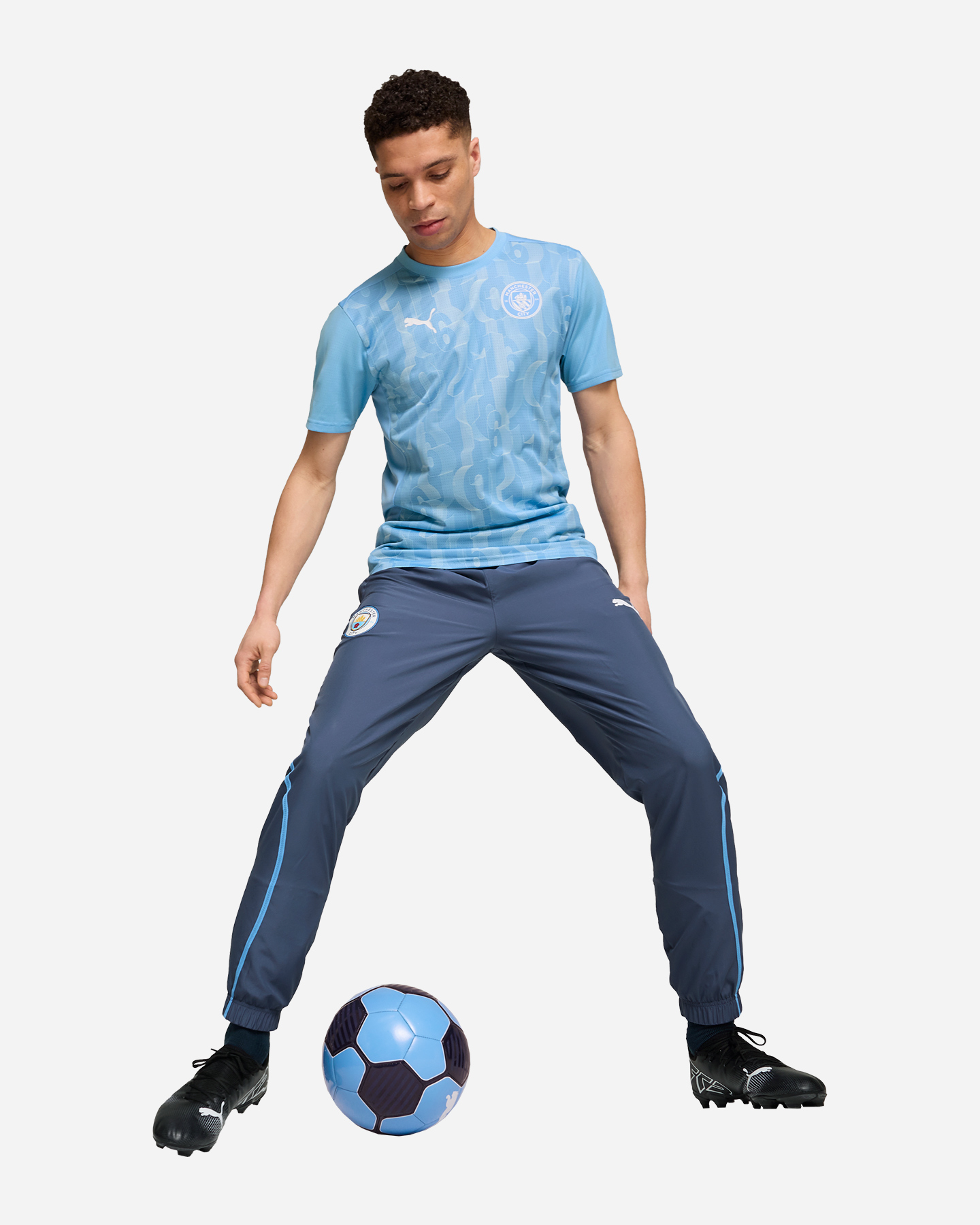 Abbigliamento calcio ufficiale PUMA MANCHESTER CITY PREMATCH 24-25 M - Azzurro - 5 | Cisalfa Sport